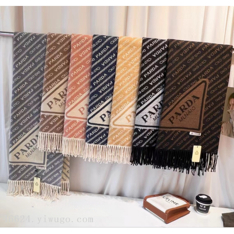 New in-stock cross-border scarves wholesale e-commerce live streaming supply chain core-spun yarn jacquard flying bird Specification image