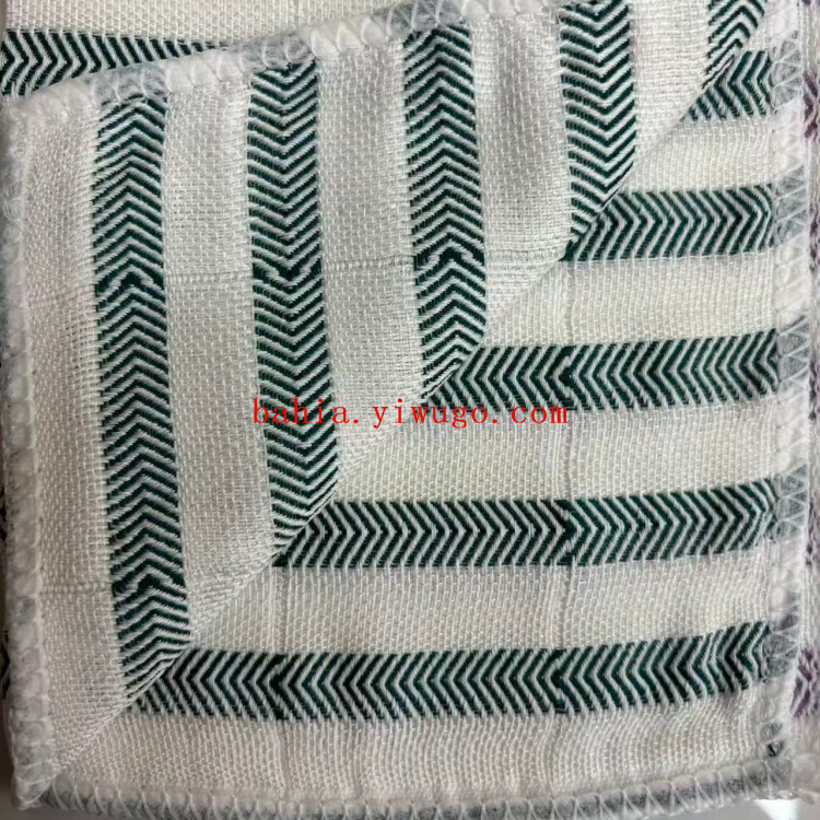 Double-layer fish-scale pattern dishcloth, 30*30cm, 5-piece set, dishcloth, cleaning and scouring pad, bahia Item Picture