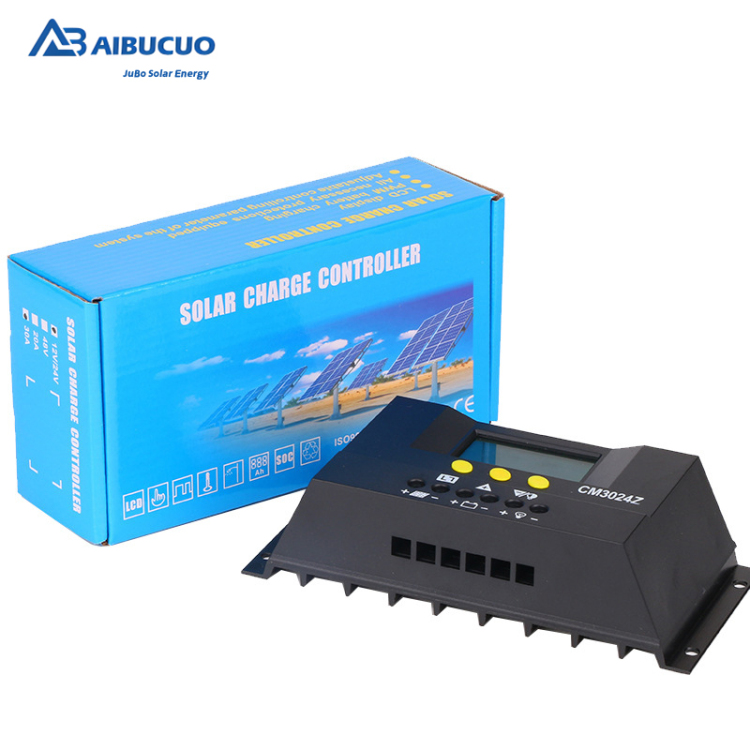 AIBUCUO Jubo Universal 12v/24v 30A intelligent fully automatic photovoltaic panel power generation solar controller Item Picture