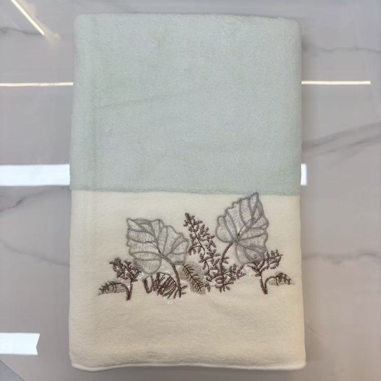 ٧٠ -١٤٠cm مناشف مياه مطرزة سميكة، مناشف ناعمة، فنادق منزلية Specification image