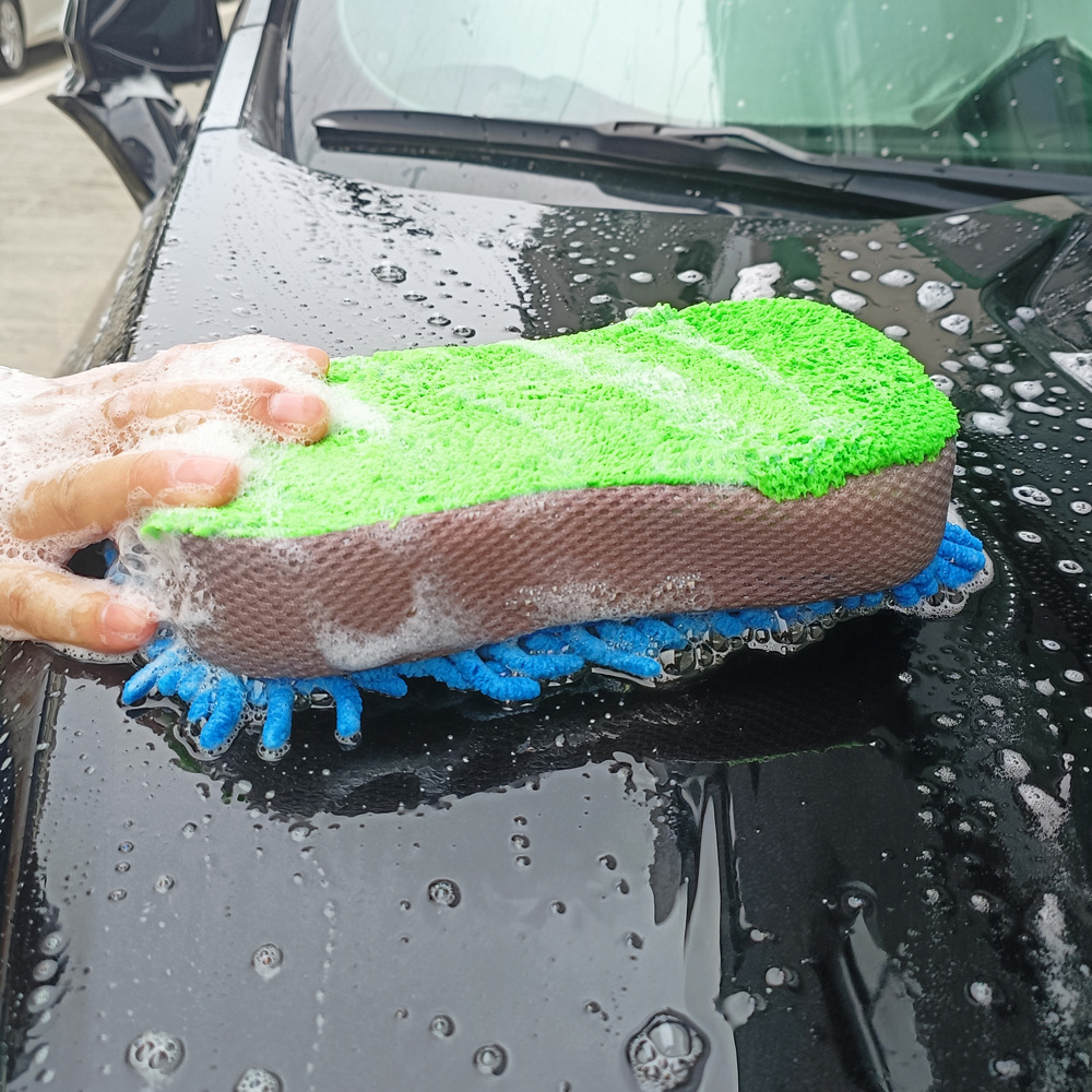 Chenier car cleaning sponge, extra-large thickened car washing sponge, high-density decontamination multi-functional coral sponge block details Picture