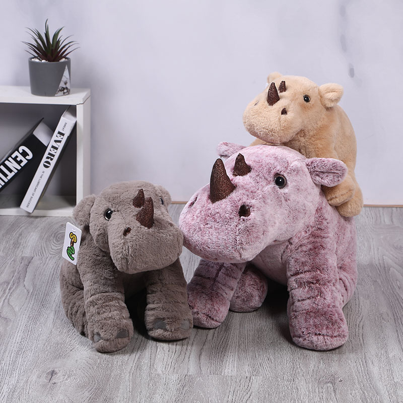 犀牛毛绒玩具公仔玩偶 多尺寸 多颜色 支持定制 可加LOGO产品图