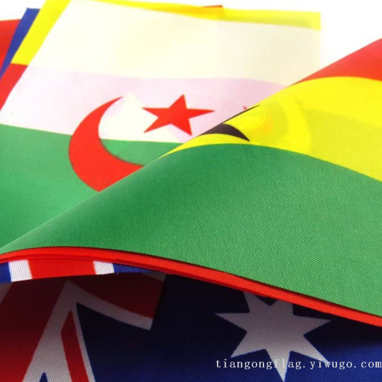 On the 8th, 14x21, the national flag of Curacao, hand-waved flags, small national flags, colorful flags, shopping mall venues, National Day decorations, hand-waved small national flags details Picture