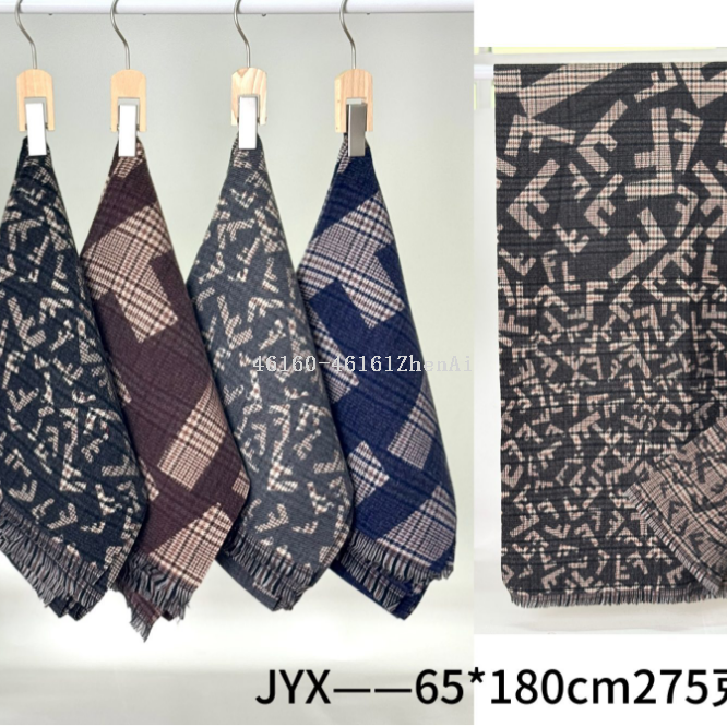 New order style cross-border wholesale scarves, e-commerce live streaming, double-sided checkered supplier supply Specification image