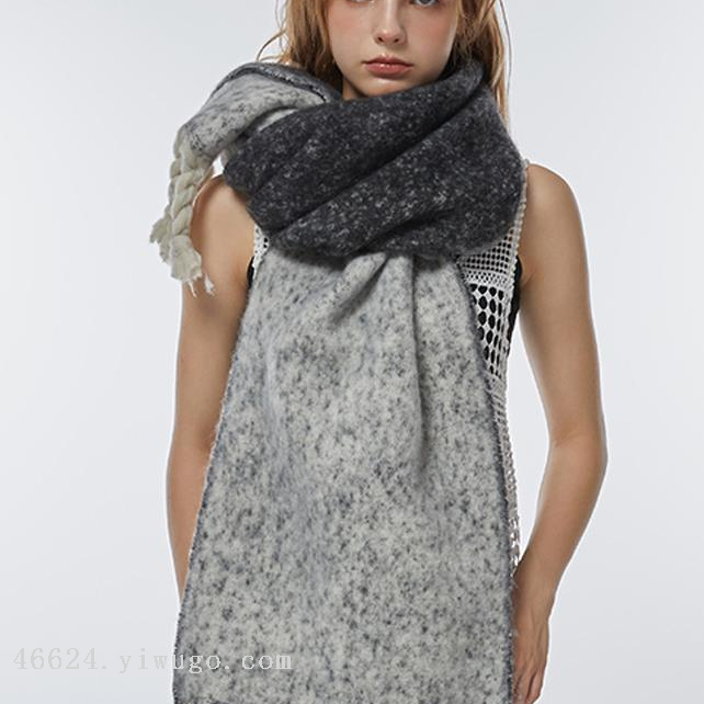88 Marshmallow series, double-sided hand-knitted thick beard cross-border scarf wholesale e-commerce live streaming supply chain details Picture