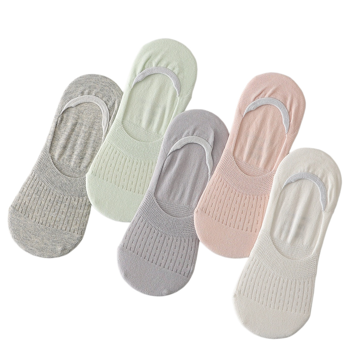 Summer shallow-mouthed boat socks, solid-color hollowed-out silicone invisible thin socks, pure windproof thin socks, breathable, sweat-absorbent and anti-slip Application Scenario