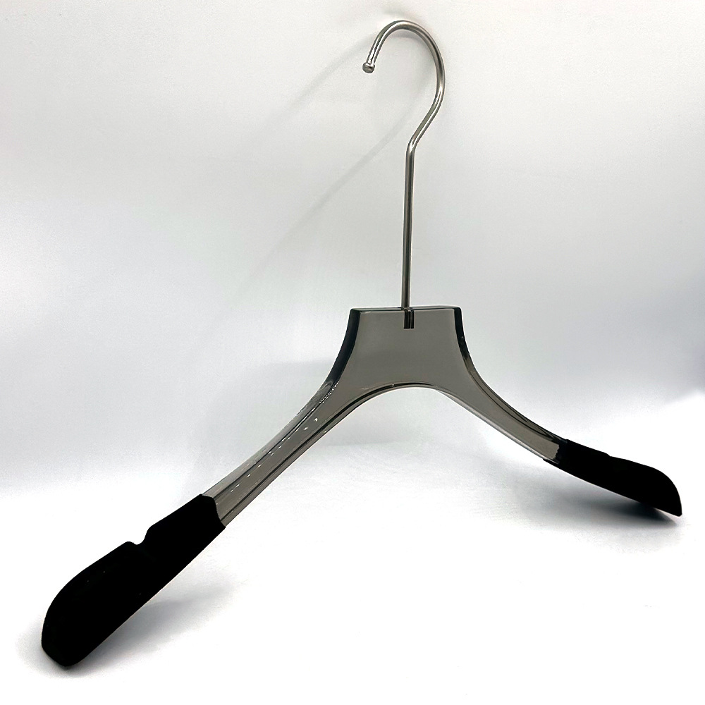 高端透明烟灰色水晶衣架服装店专用男士女装婚纱衣挂撑裤夹批发