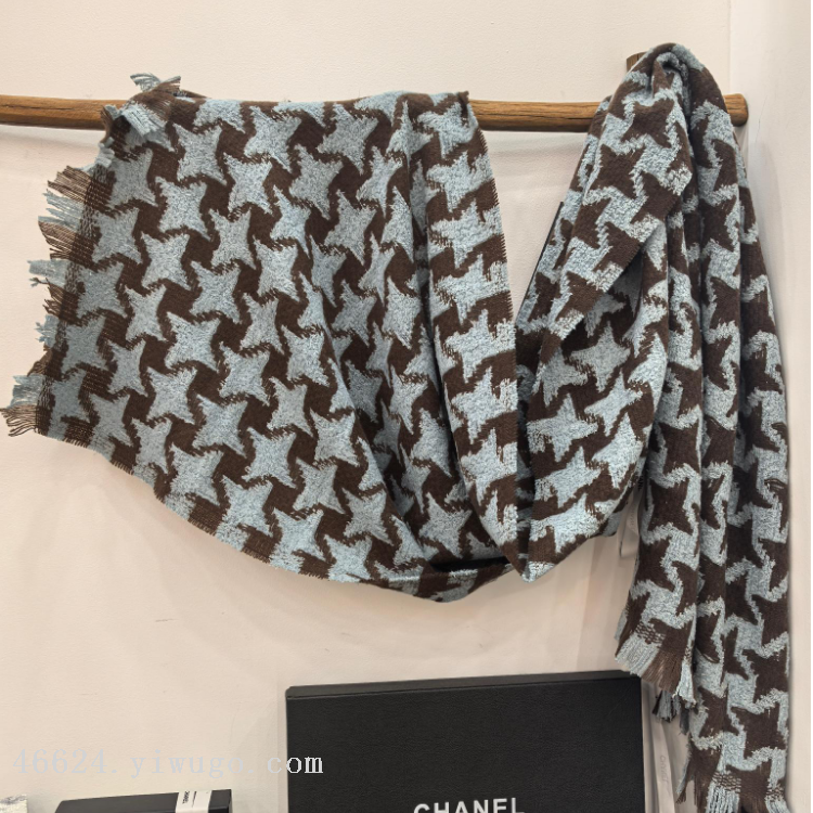 Wholesale of cross-border scarves in stock, e-commerce live streaming, supply chain, classic airplane windmill pattern, thousand bird pattern