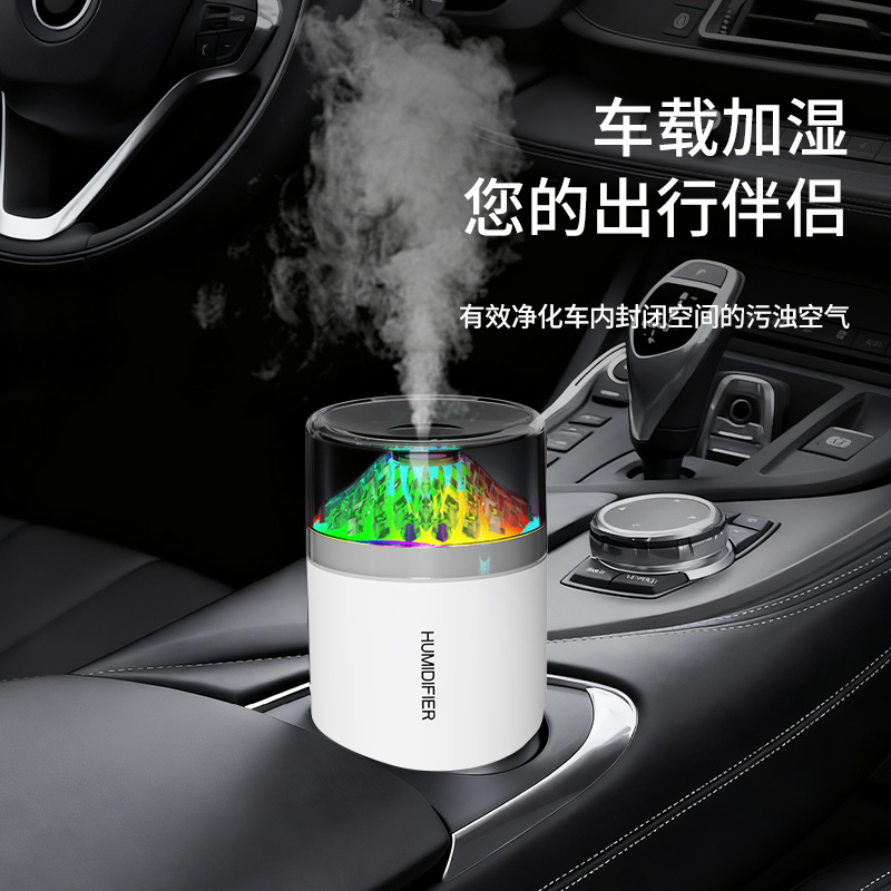 New car aroma diffuser humidifier for desktop home and office use, large fog volume ambient light, silent small aroma diffuser humidifier details Picture