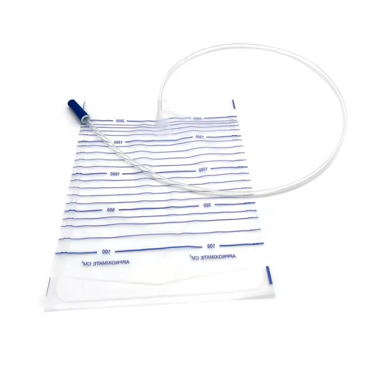 Medical disposable single-channel urinary bags, drainage bags, urinary catheterization, collection and anti-reflux urinary bags for men, women and the elderly, manufacturer's supply