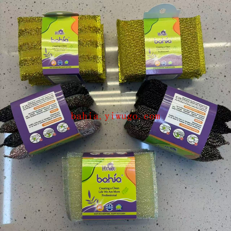 Kitchen cleaning and degreasing dishcloths, pot scrubbing sponges, cleaning cloths, cleaning cotton, various styles of scouring pads, bahia details Picture