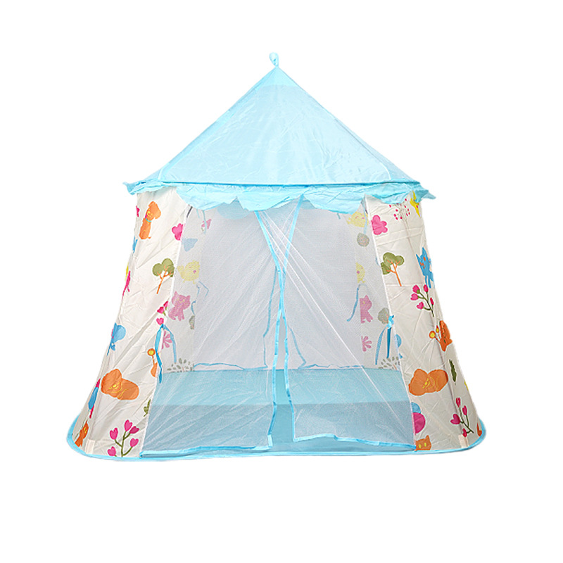 批发儿童可折叠帐篷宝宝超大移动小孩爬行户外帐篷夏季凉席户外白底实物图