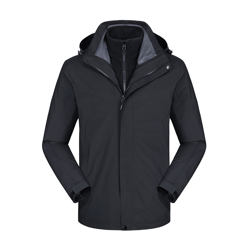 冲锋衣国标三合一冲锋衣男防水透气全热封压胶户外服通勤外套白底实物图