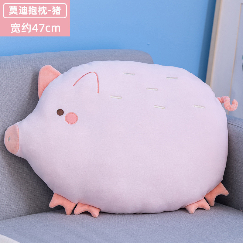 Cartoon and cute Modi animal hedgehog pillow, pig, sheep and chicken soft cushion, children's sleeping doll birthday gift Application Scenario