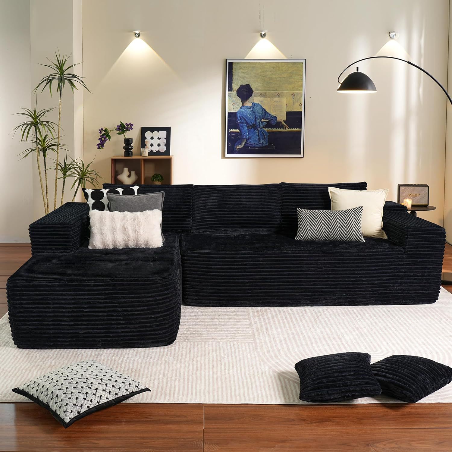 Small-sized high-density sponge compression sofa, Italian minimalist empress combination sofa, living room sofa wholesale for export Item Picture
