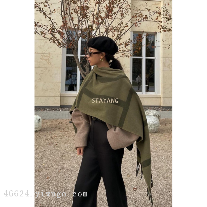 New cross-border scarf wholesale e-commerce live-streaming supply chain supply double-sided cashmere scarves Item Picture