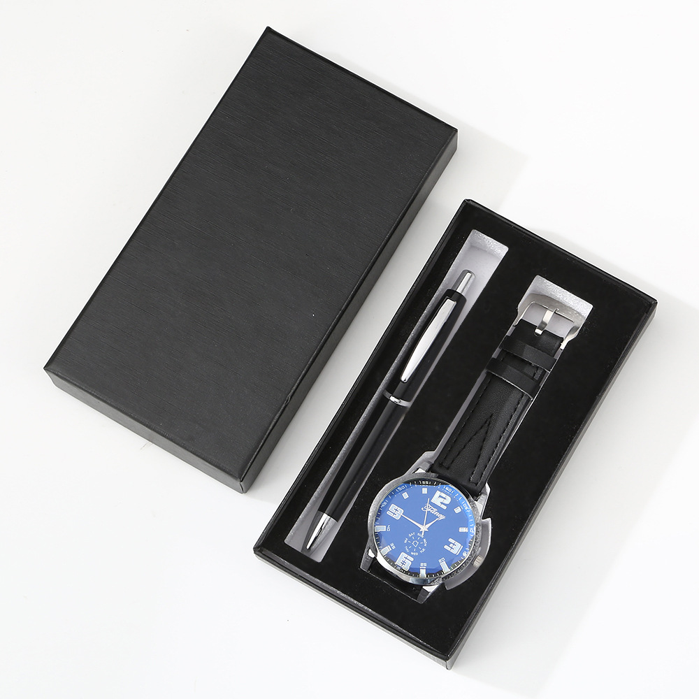 Business wristwatches, quartz watches, pen sets, casual men's box souvenirs, cross-border Christmas and Valentine's Day Application Scenario