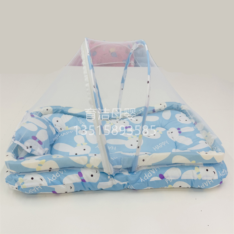Baby mosquito net cover, no installation required, foldable baby mosquito repellent bed, yurt for children, newborn baby with a bottom to prevent falls details Picture