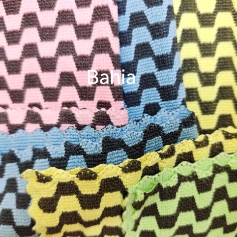 Colorful three-dimensional stereoscopic visual water ripple and wave pattern kitchen cleaning towel and rag Specification image