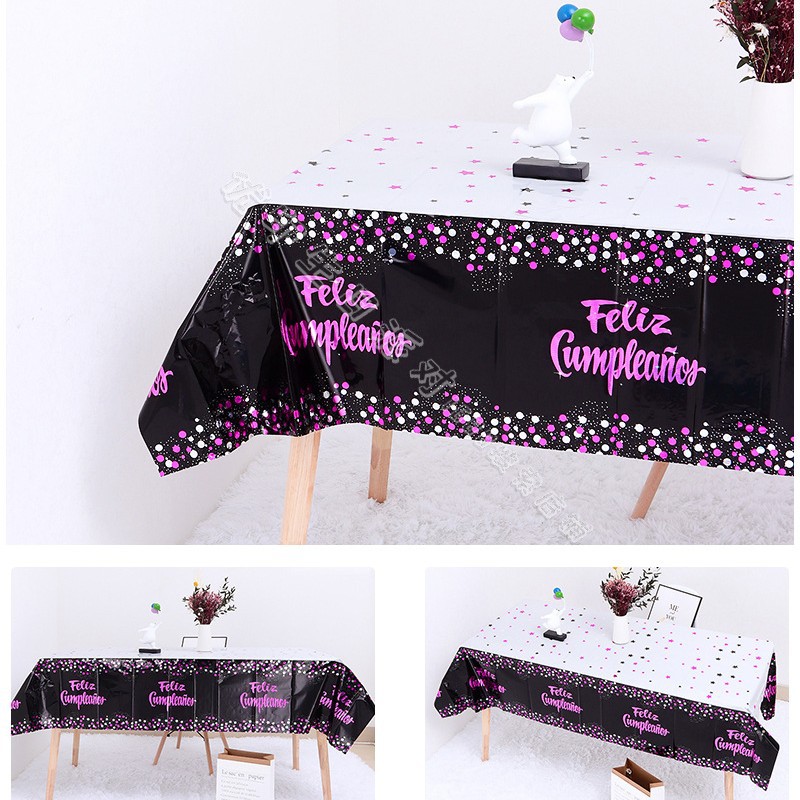 一次性束口桌布/桌布/塑料桌布/蛋卷桌/跨境白底实物图