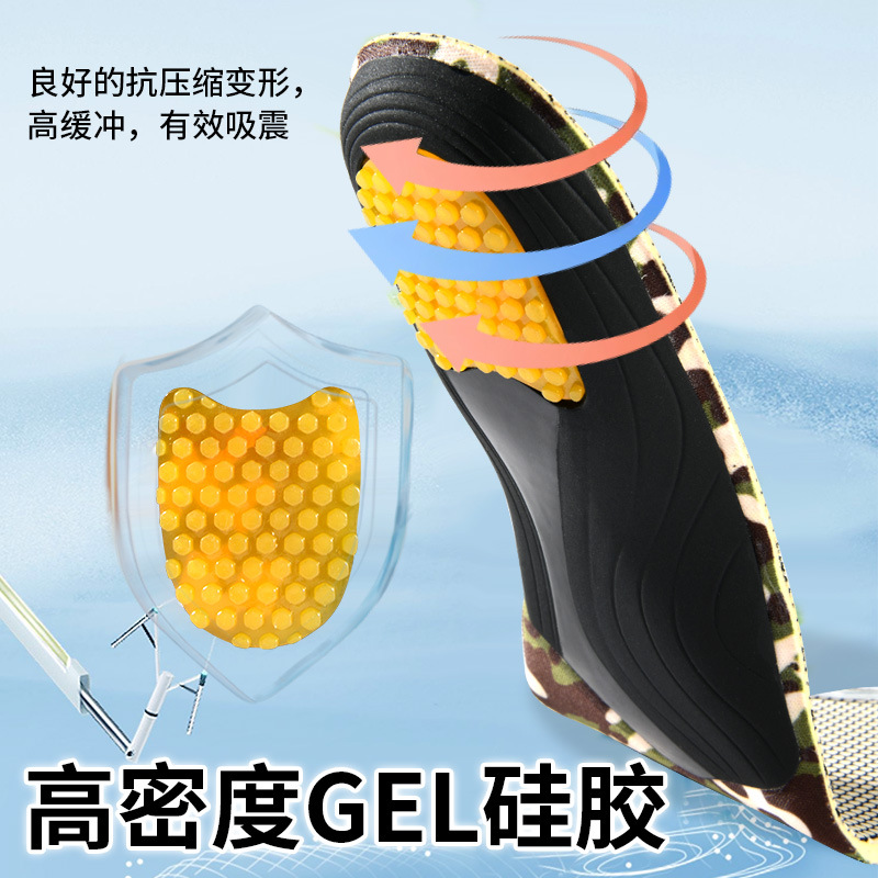 Amazon sports shock-absorbing arch support flat foot insoles Breathable, cushioning, soft and elastic breathable sports insoles details Picture
