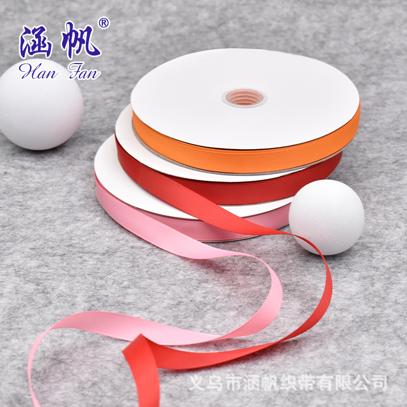 Colorful 1.5cm ribbed tape, multi-color gift box, threaded tape, decorative ribbon, handmade bow, DIY material wholesale Specification image