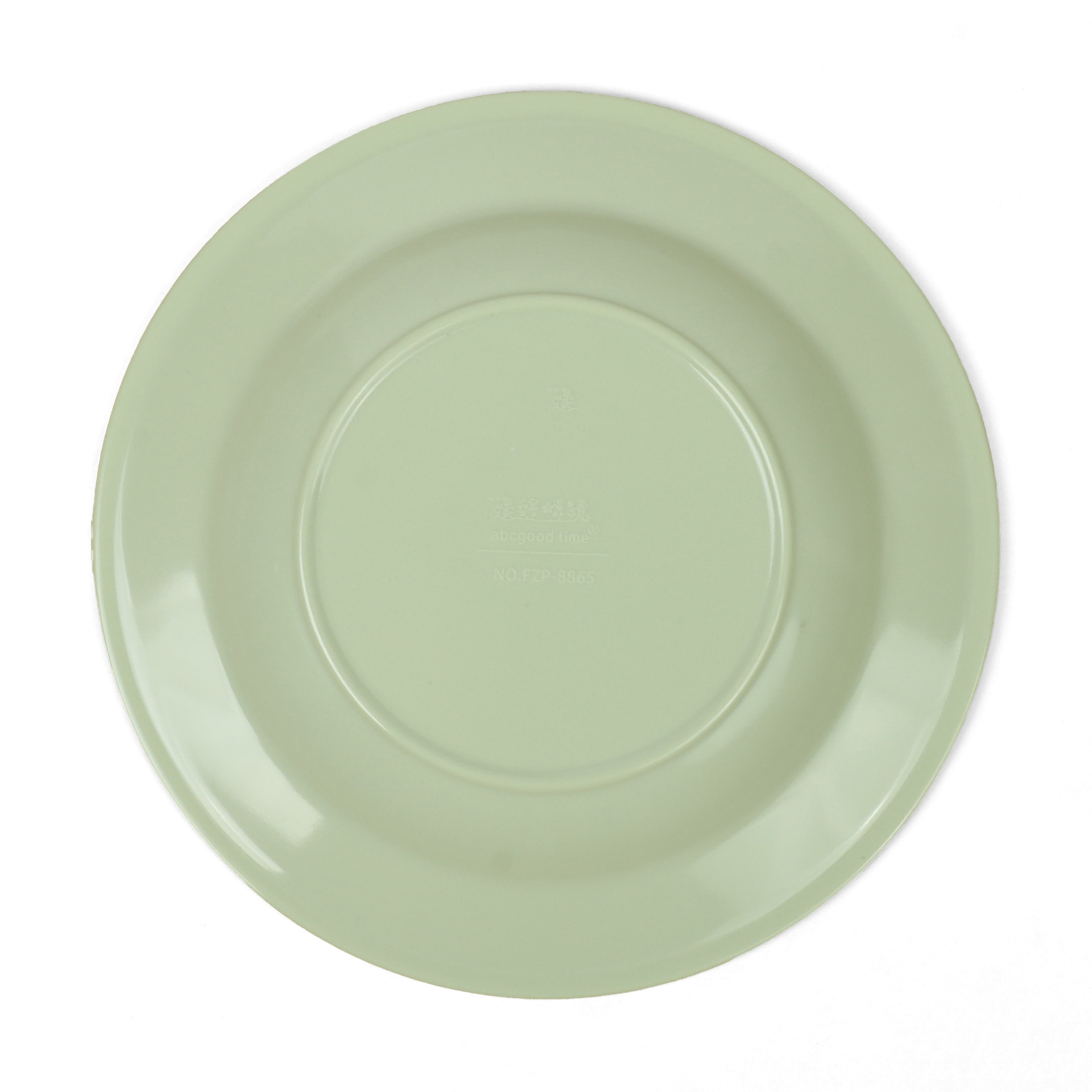 Bandeja de metamina transfronteriza bandeja de plástico de color sólido porcelana de imitación habitación de invitados plato redondo pastel dim sum plato de comida al por mayor Specification image