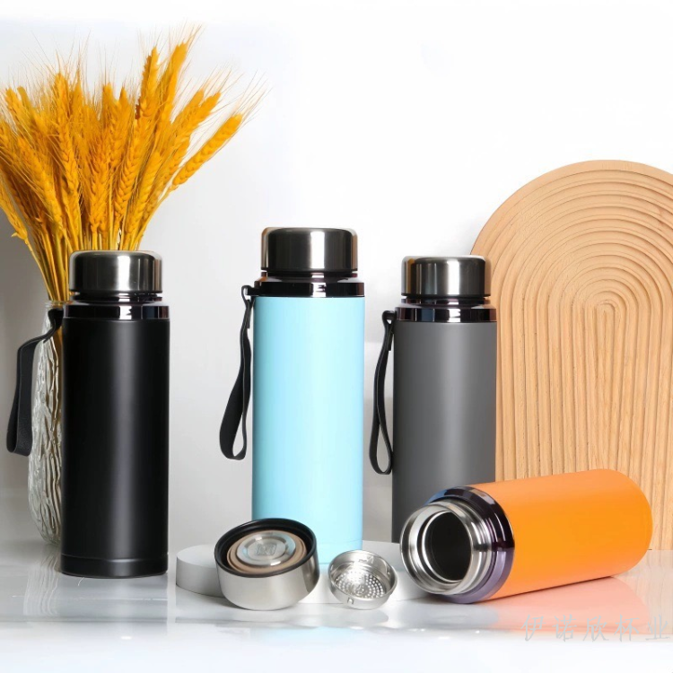 New large-capacity stainless steel insulated cup, high-end office and business cup, outdoor rope lifting sports, high appearance level water cup, insulated cup, water cup, drinking water insulated cup Specification image