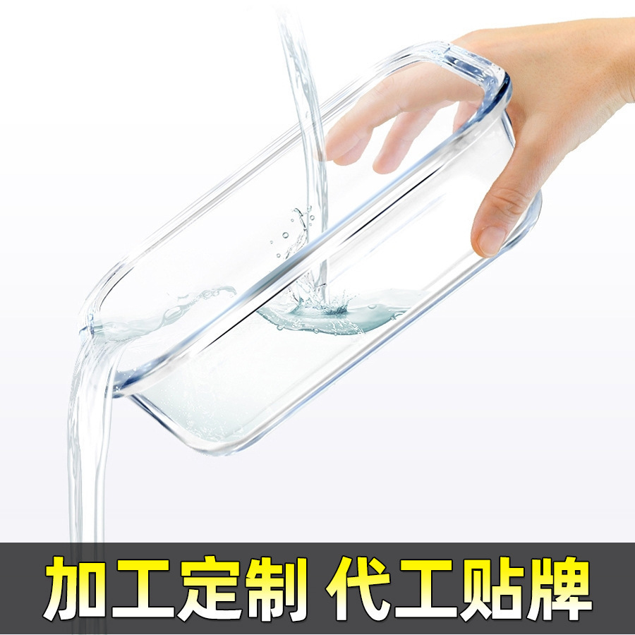 耐热玻璃饭盒高硼硅玻璃碗可加热餐盒成人便当盒微波炉可用保鲜盒细节图
