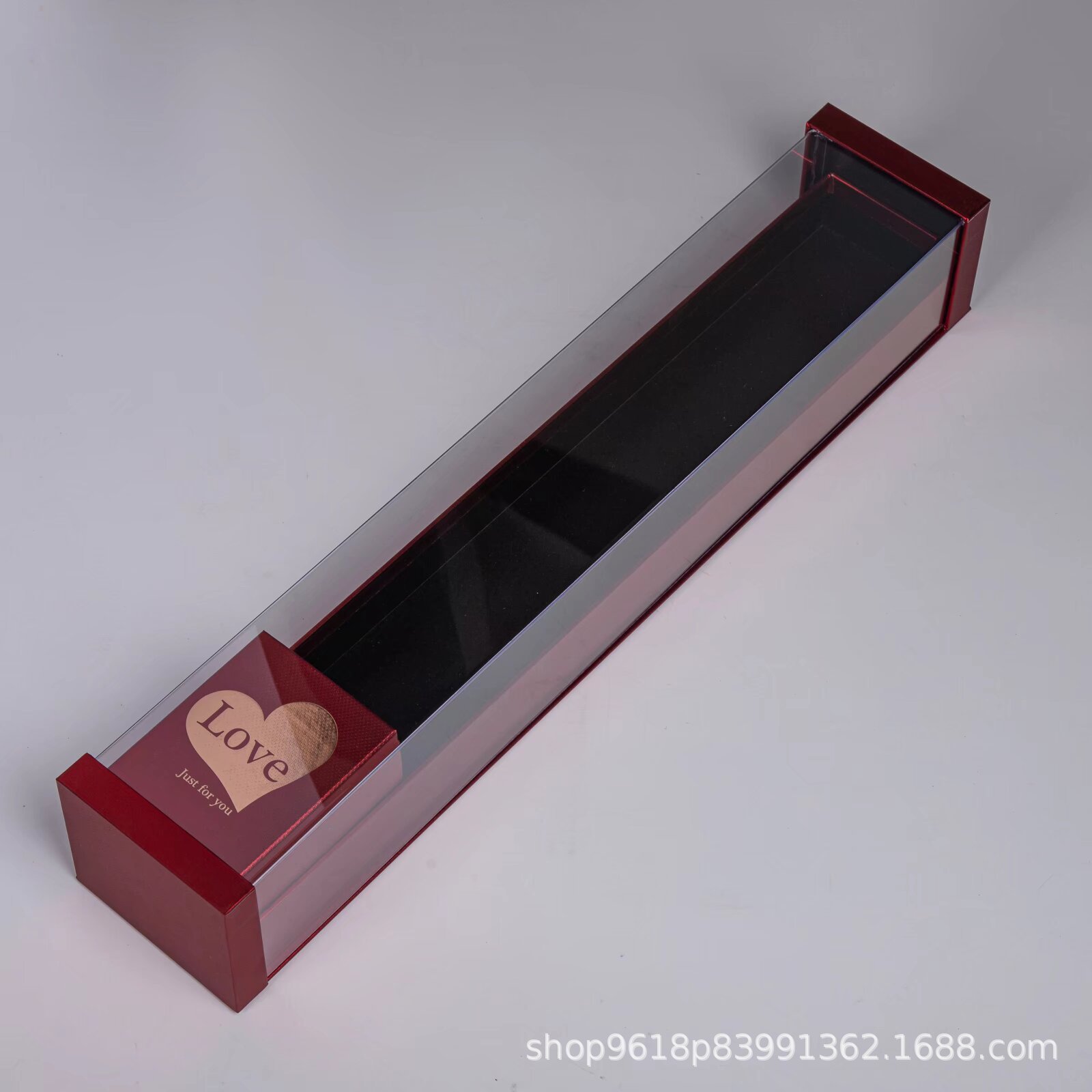 Rectangular transparent acrylic flower box gift box 520 Qixi Valentine's Day flower packaging box manufacturer wholesale of whole pieces details Picture