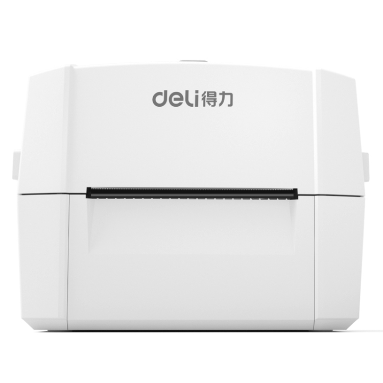 Deli barcode express waybill printer, ribbon free, ink-free, high-speed instant printing, white and gray desktop thermal printer Specification image