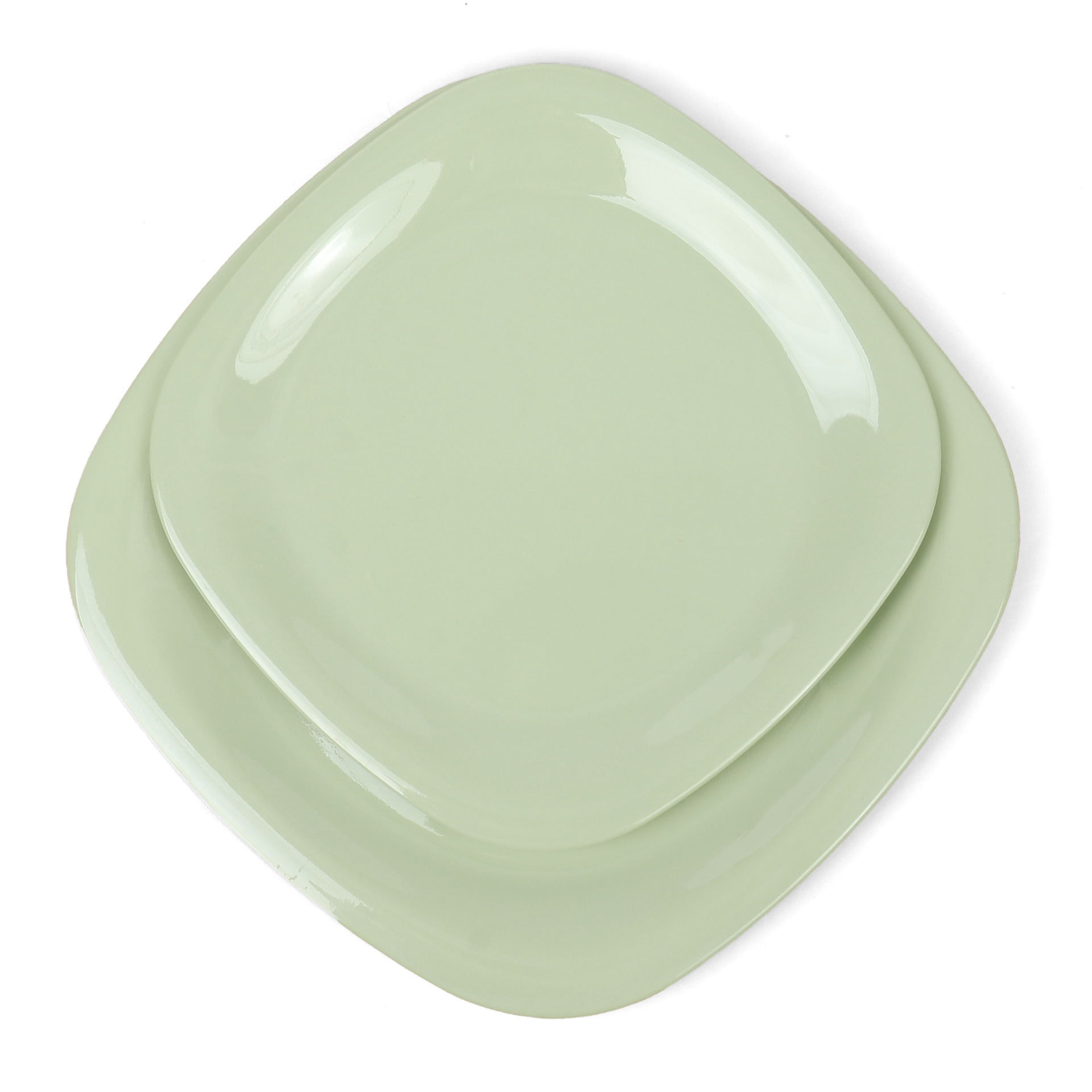Melamine bone-spitting square plate 8 pieces kitchenware square plate Household plate Fruit Plate Plastic Snack Dried fruit Snack plate