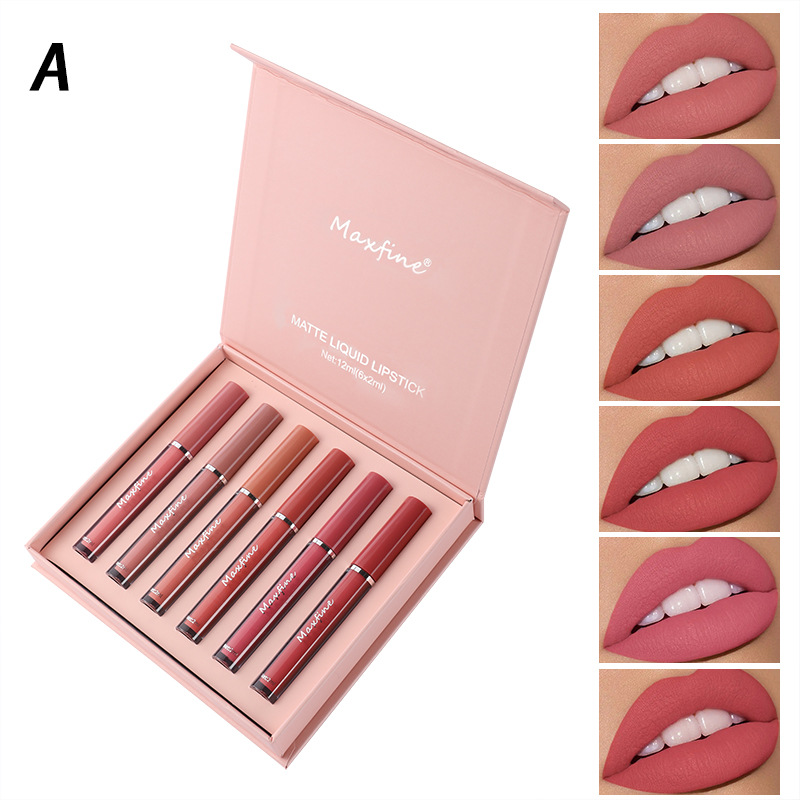 Lipstick set, matte, non-fading, non-staining, on cups and lip gloss Specification image