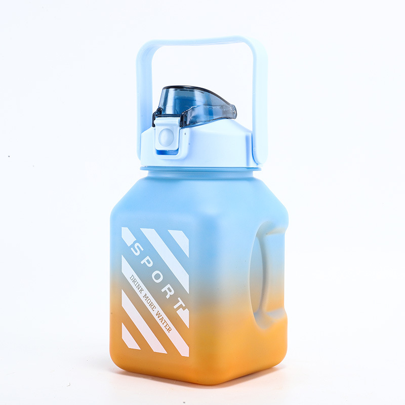 方糖大肚杯水杯夏季女大容量塑料高颜值吸管杯水壶耐高温运动杯子白底实物图