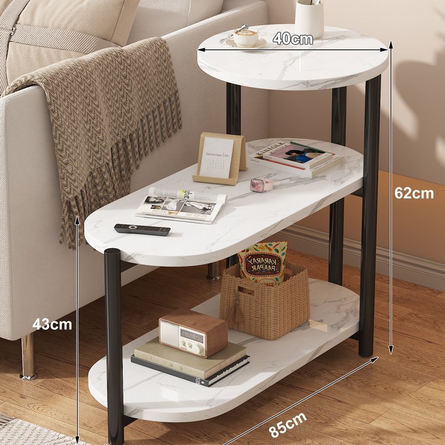 Modern Nordic-style, light luxury and simple living room table, multi-layered side table, small household table for small-sized apartments Item Picture