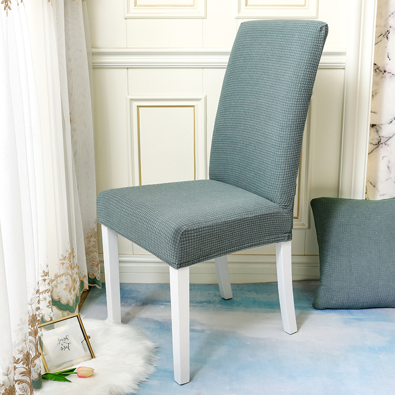 【 Elxi 】 Waterproof chair cover, checkered one-piece elastic universal solid color hotel home fabric table and chair cover Application Scenario