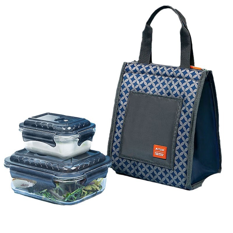 High borosilicate glass food storage box, food storage bowl, bento bag, dark blue household glass food storage box, food storage bowl, handbag Application Scenario
