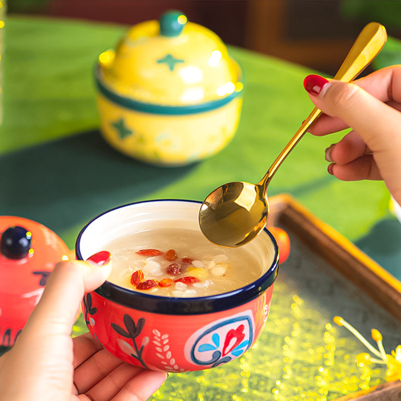 2025新款陶瓷炖盅隔水炖汤家用一人份蒸蛋羹燕窝专用小汤盅瓦罐细节图