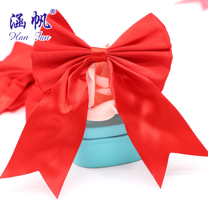 Hand-tied ribbon, bow, ribbon manufacturer wholesale Yiwu craft gift packaging, wedding candy boxes, bow accessories Specification image