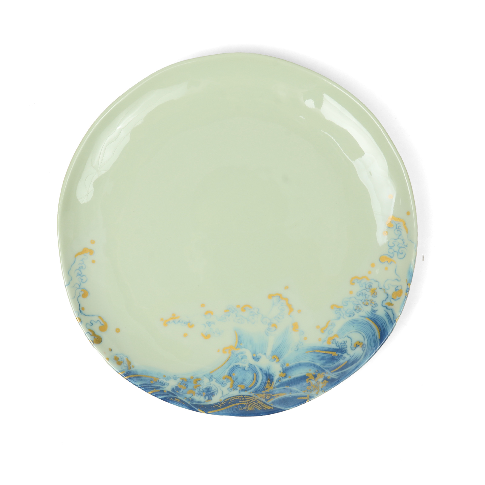 Round buffet plates, bone plates, vegetable plates, round plates, fast food melamine white rice bowls