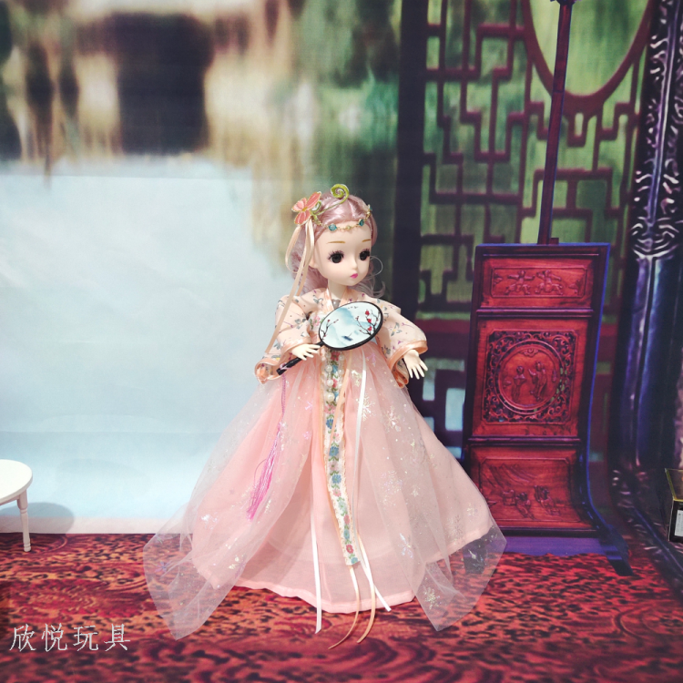 New 30-centimeter Chinese-style Hanfu Barbie doll smart voice princess girl set gift children's toy Specification image