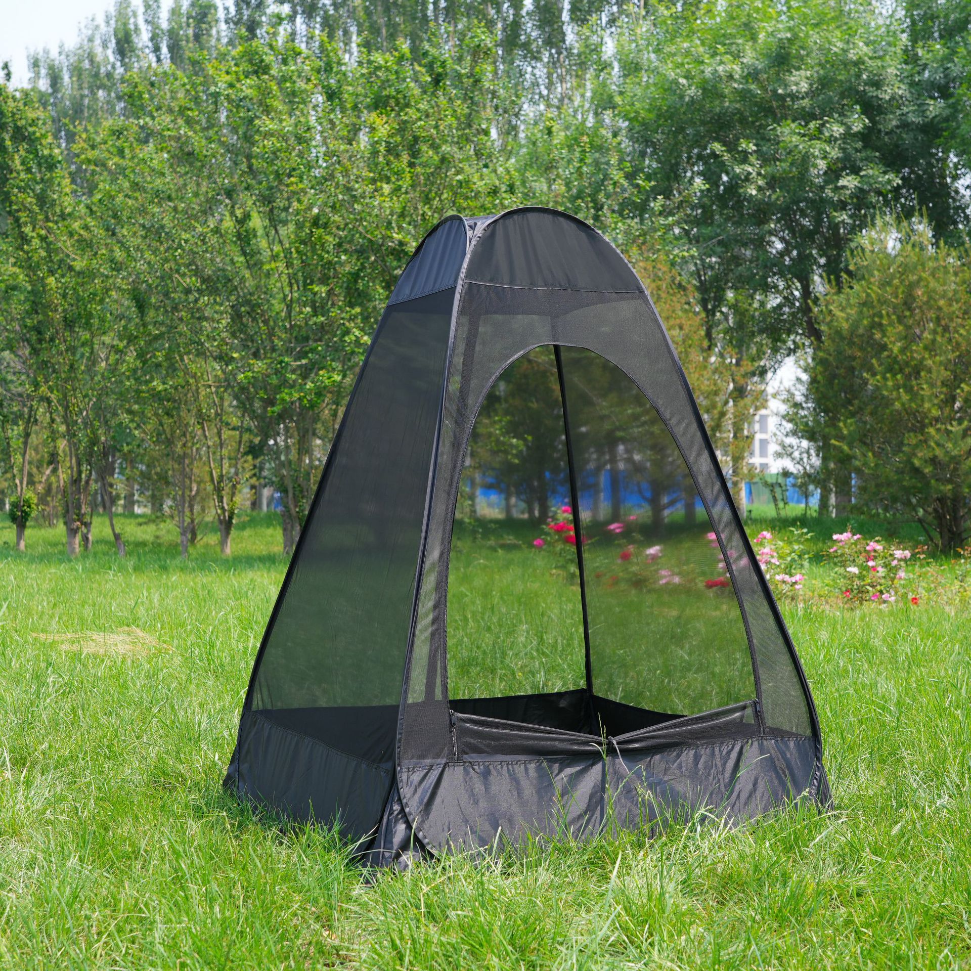 Tienda de mosquito de pesca de malla para acampar rápido apertura de cuenta canto exterior de verano entrega de las manos de buda lanzamiento gratis construcción de mosquiteros gratis Specification image