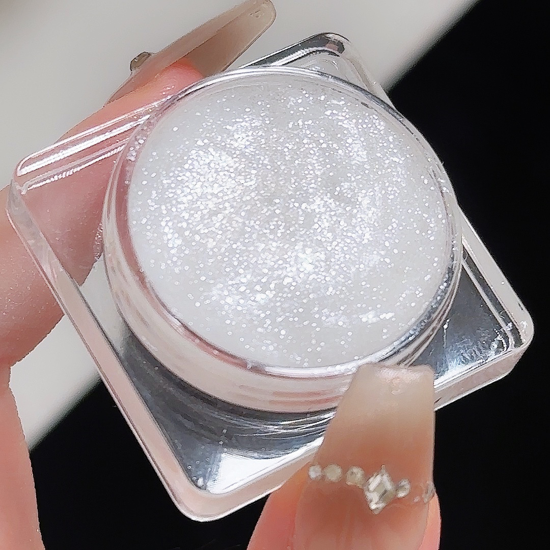 Long-lasting mineral metallic luster vegan waterproof high-gloss powder puff, custom-made high-gloss powder puff for facial makeup full image