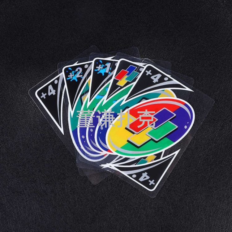 跨境水晶牌UNQHI扑克牌多人聚会娱乐桌游卡牌英文版优诺团建游戏细节图