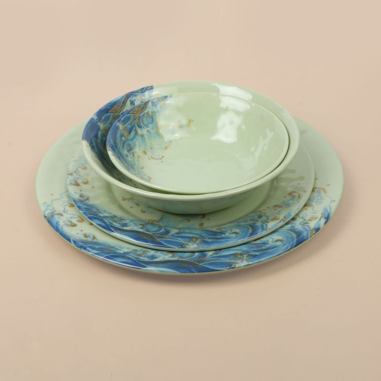 Plastic melamine tableware, melamine plates, round corrugated plates, 5-inch, 6-inch, 7-inch, 8-inch, 9-inch decal printed bowls Item Picture