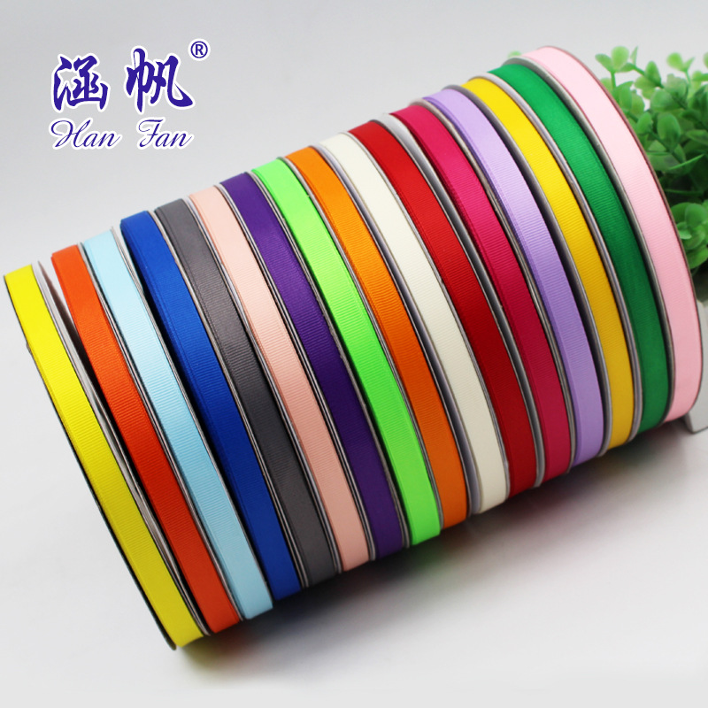 1cm ribbed tape in stock, polyester webbing, thickened double-sided threaded tape, solid color diy handcrafted accessories, bow accessories