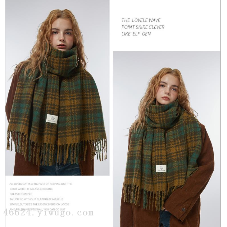 New cross-border export checkered clove checkered scarf for e-commerce live-streaming supply details Picture