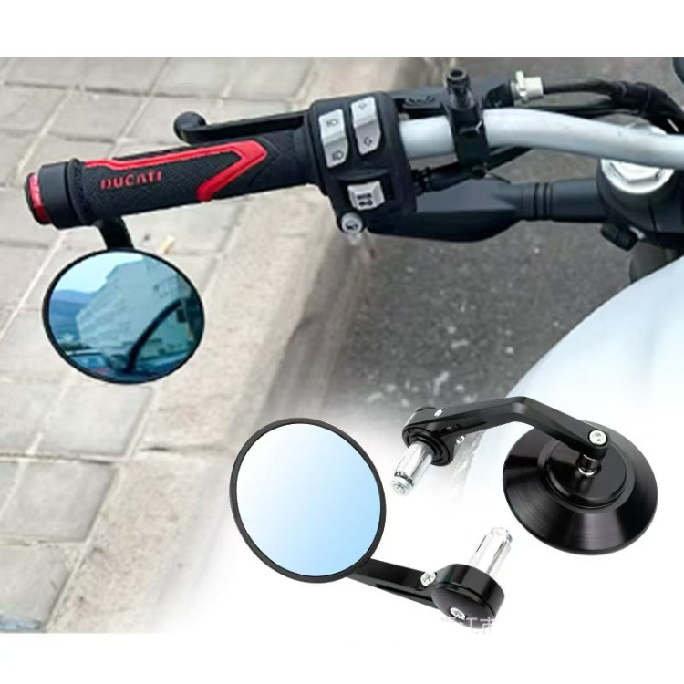 Cross-border motorcycle retro universal rearview mirror CNC high-quality handlebar mirror sports car rearview mirror universal handlebar mirror details Picture