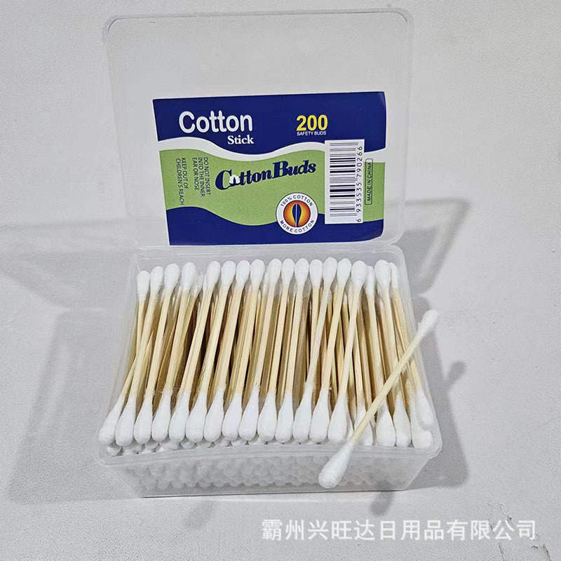 Portable disposable double-headed cotton swab flat box from the manufacturer, 170 pieces for household cleaning, filled with makeup remover cotton swabs and cotton swabs Application Scenario
