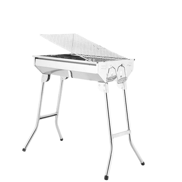 厂家定制BBQ中号不锈钢烧烤炉 折叠便携户外木炭烧烤炉 烧烤架产品图